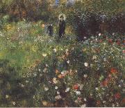 Pierre Renoir Woman with a Parasol in a Garden
